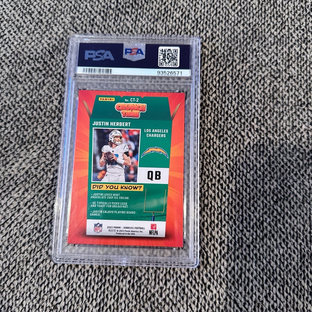 Chargers Justin Herbert SSP Case Hit PSA9 - Picture 2 of 2